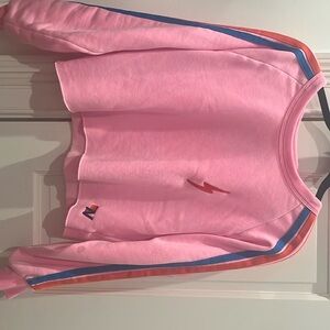 pink aviator nation cropped sweatshirt